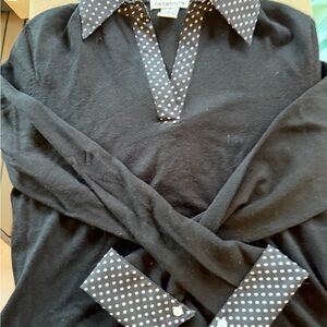 Notations Black Polka Dot Shirt
